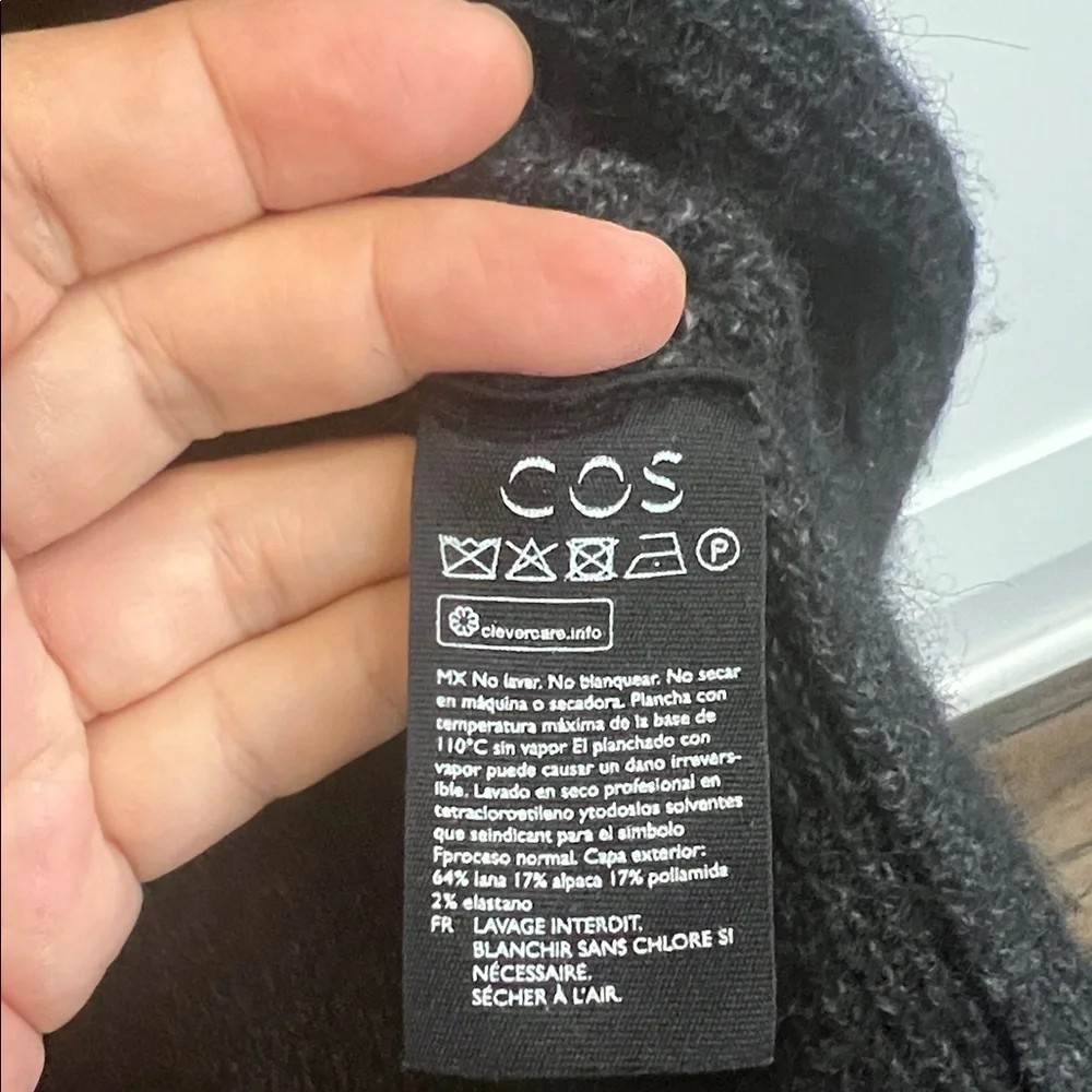 COS Charcoal long Knit Cardigan - Picture 6 of 8